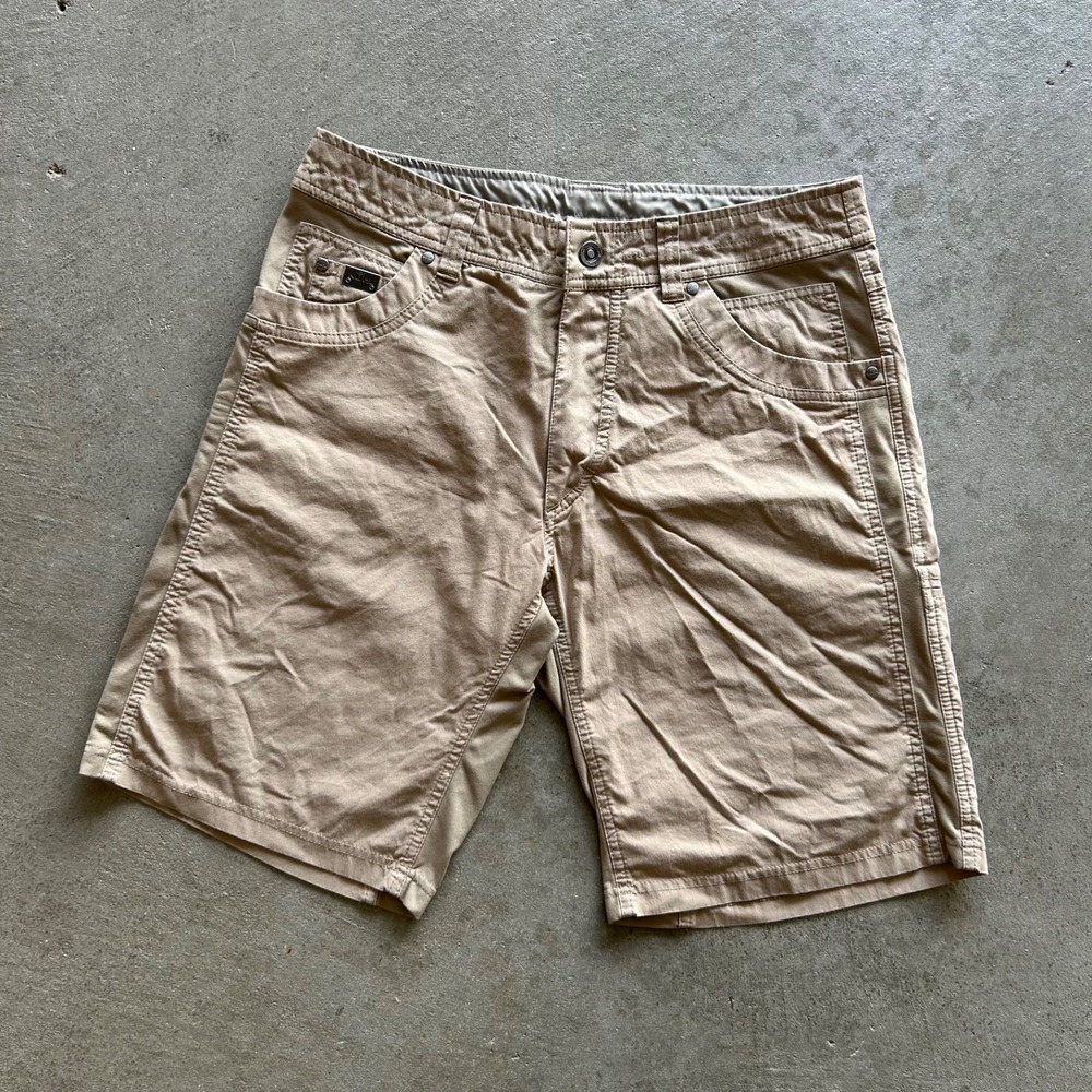 Kuhl Radikl Shorts Mens 32 Tan Carpenter Hiking Outdoor 7-Pocket Stretch 5068